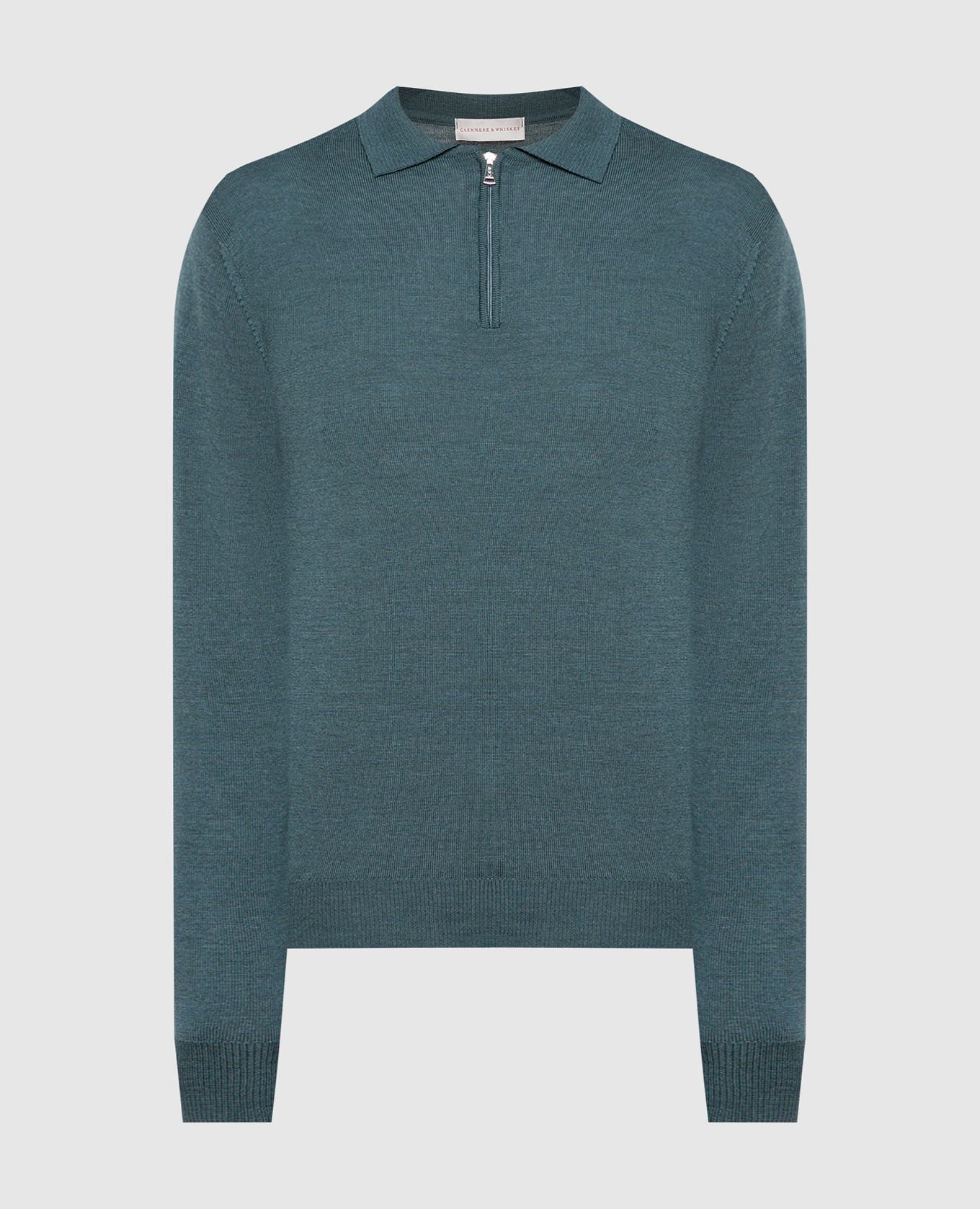 Blue wool polo shirt