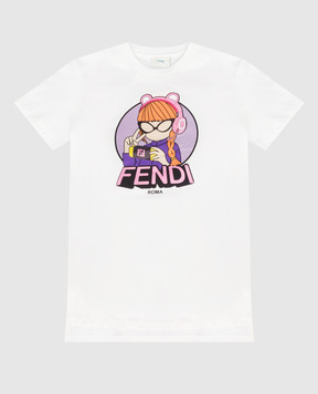 Fendi Children's white t-shirt JFI2517AJ67