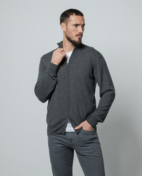 Cashmere&Whiskey Gray cashmere cardigan 356N