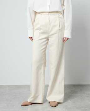 Lou Lou Studio IDAI beige trousers with linen IDAI