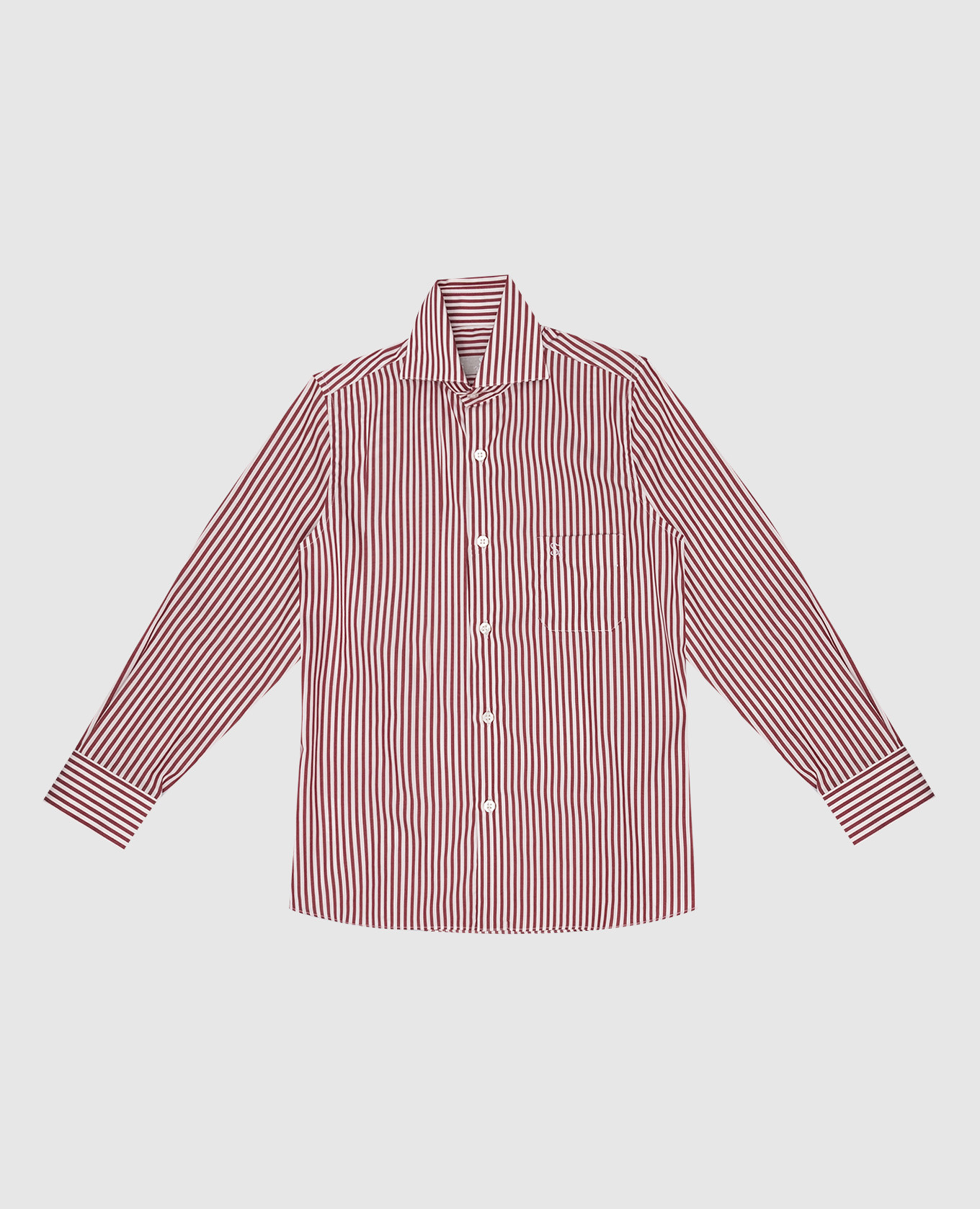 Children's burgundy striped shirt stefano ricci