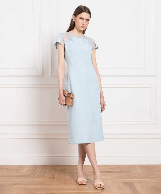 Ermanno Scervino - Blue dress with lace D422Q763KIK - shop with Bulgaria delivery at Symbol Ermanno Scervino - Blue dress with lace D422Q763KIK - shop with Bulgaria delivery at Symbol