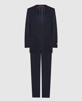 ISAIA Blue suit made of wool 524AFI9168M