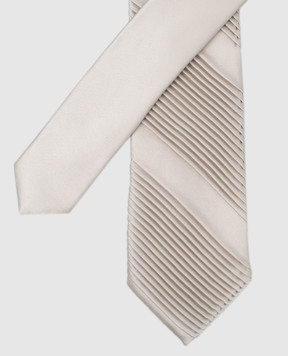 Stefano Ricci Children's gray silk tie with pleating YCP14UNIR