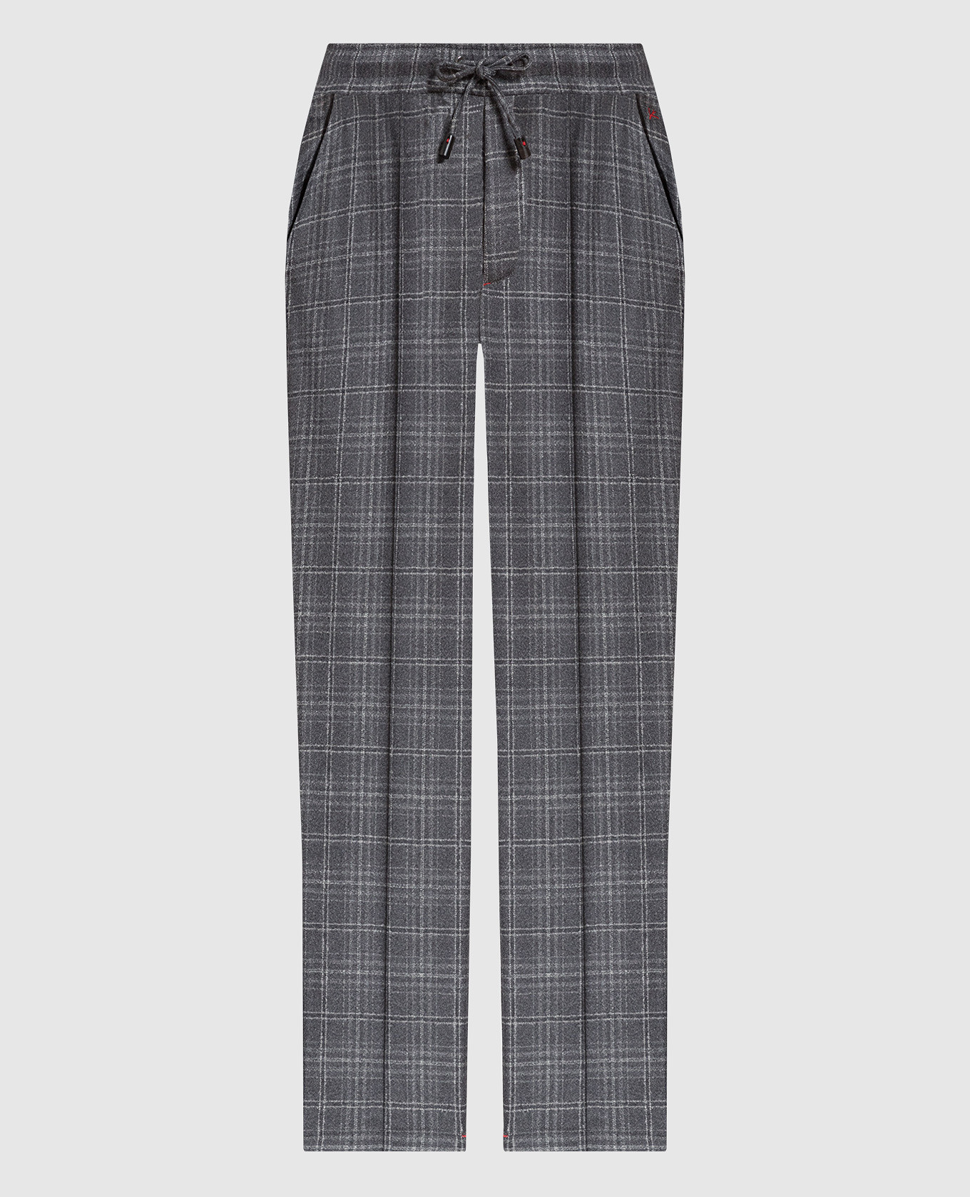 

Gray checkered wool pants ISAIA, Grey