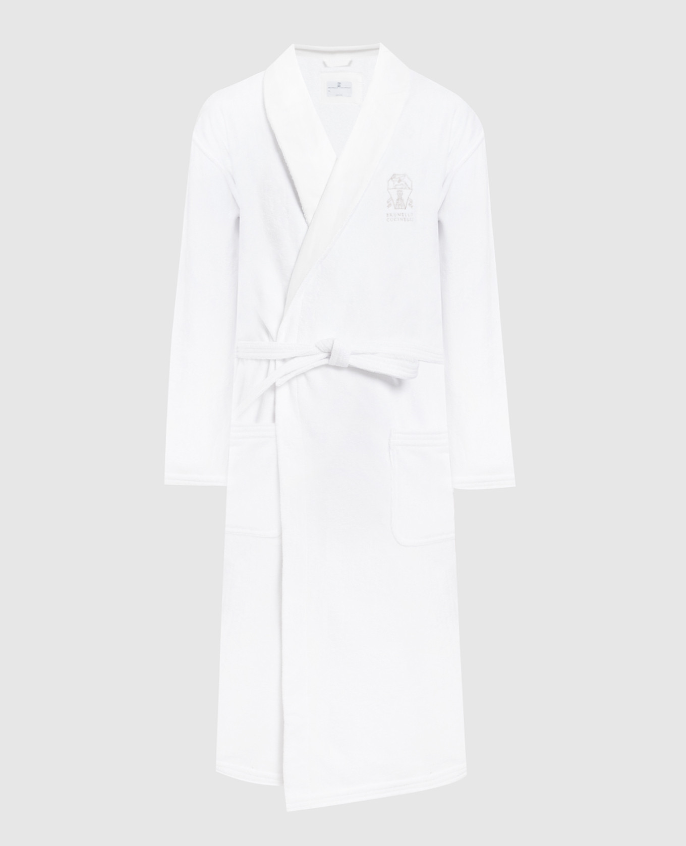 

White robe with logo embroidery Brunello Cucinelli