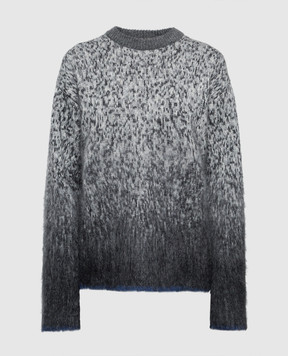 Off-White Gray patterned sweater OWHE100F23KNI001