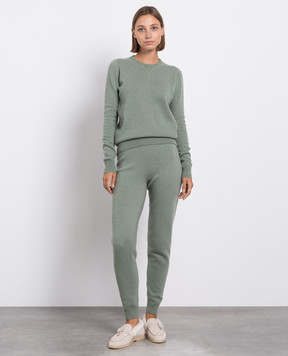 Babe Pay Pls Green cashmere jumper and joggers suit MD9671307341PF