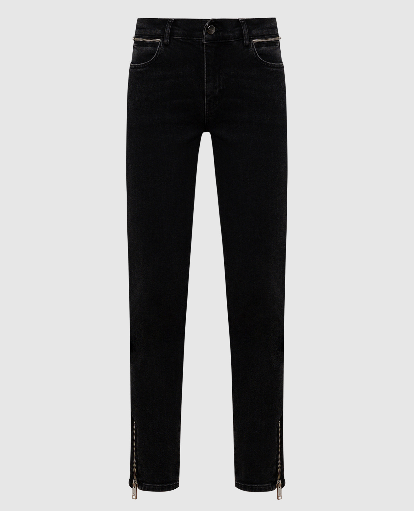 

Jax gray jeans with zippers Anine Bing, Серый