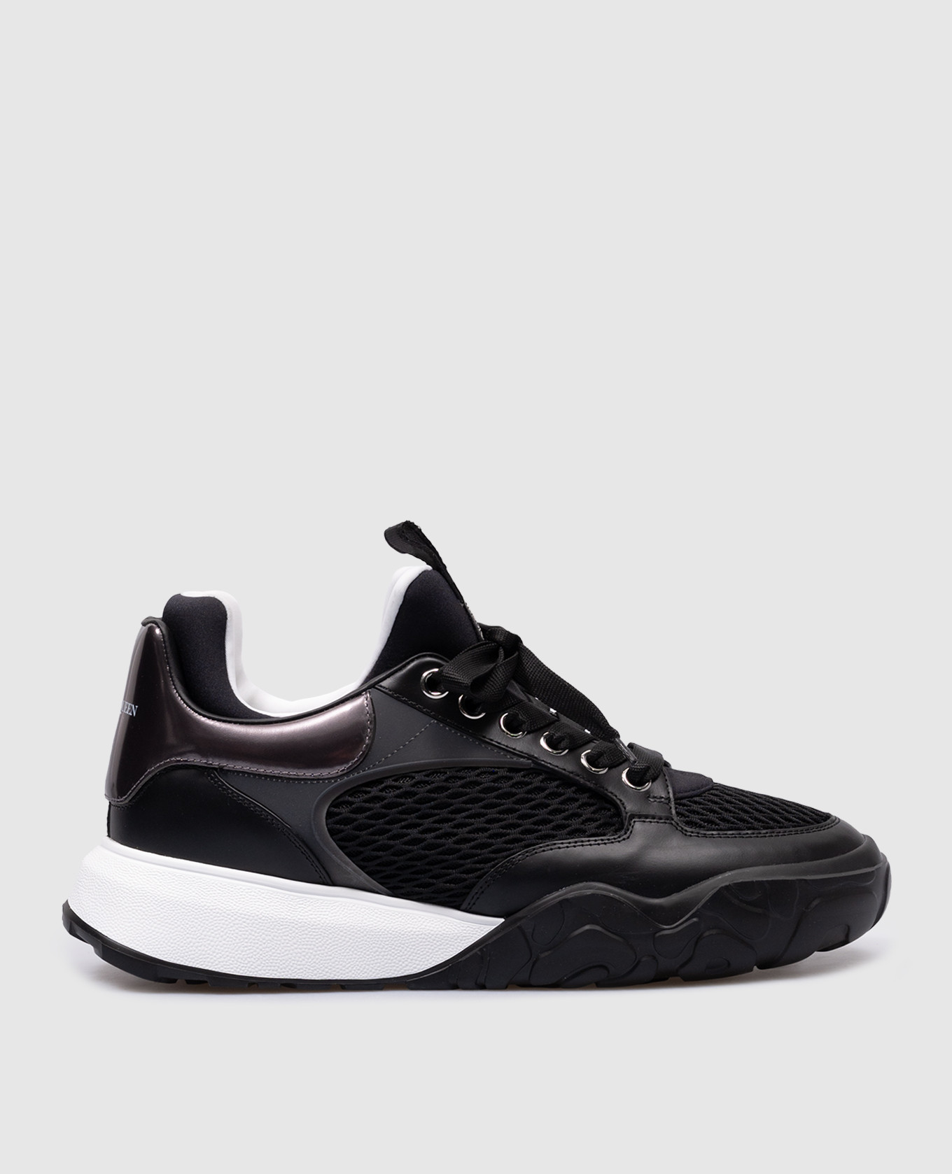 

Black combination sneakers with logo Alexander McQueen, Черный