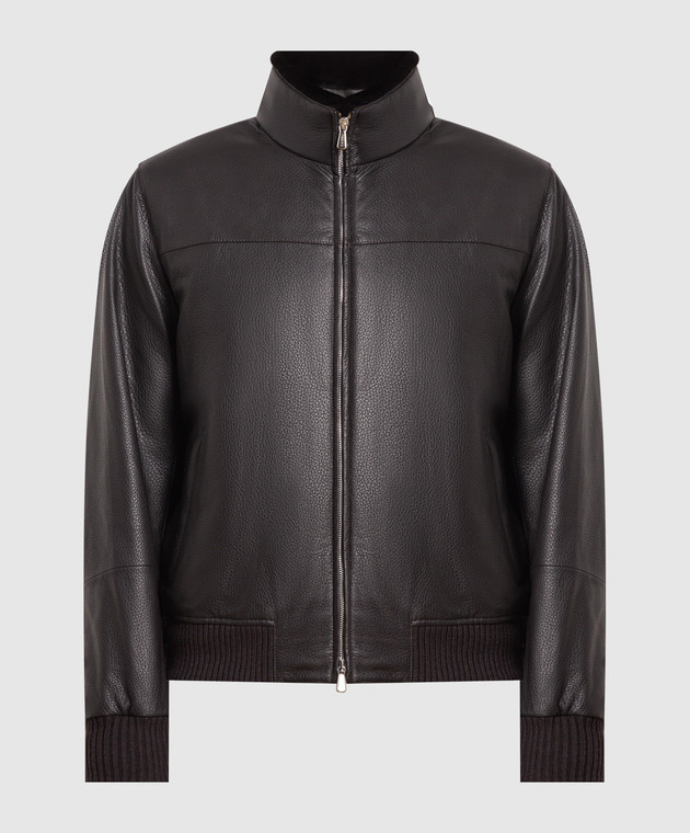 ENRICO MANDELLI ユーロ　レザージャケット　A2 肉厚　古着　黒 ENRICO MANDELLI ユーロレザージャケットA2 肉厚古着黒