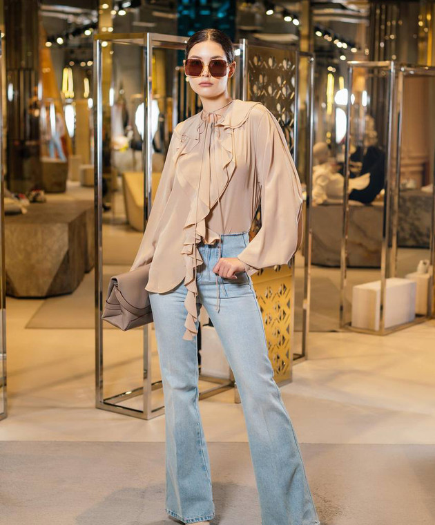 Tシャツ・カットソー Victoria Beckham ROMANTIC BLOUSE (1224WSH004826B ORCHID) victoria-beckhamorchid.jpg