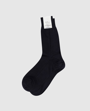 RiminiVeste Navy blue wool socks WN8011EMINENCE