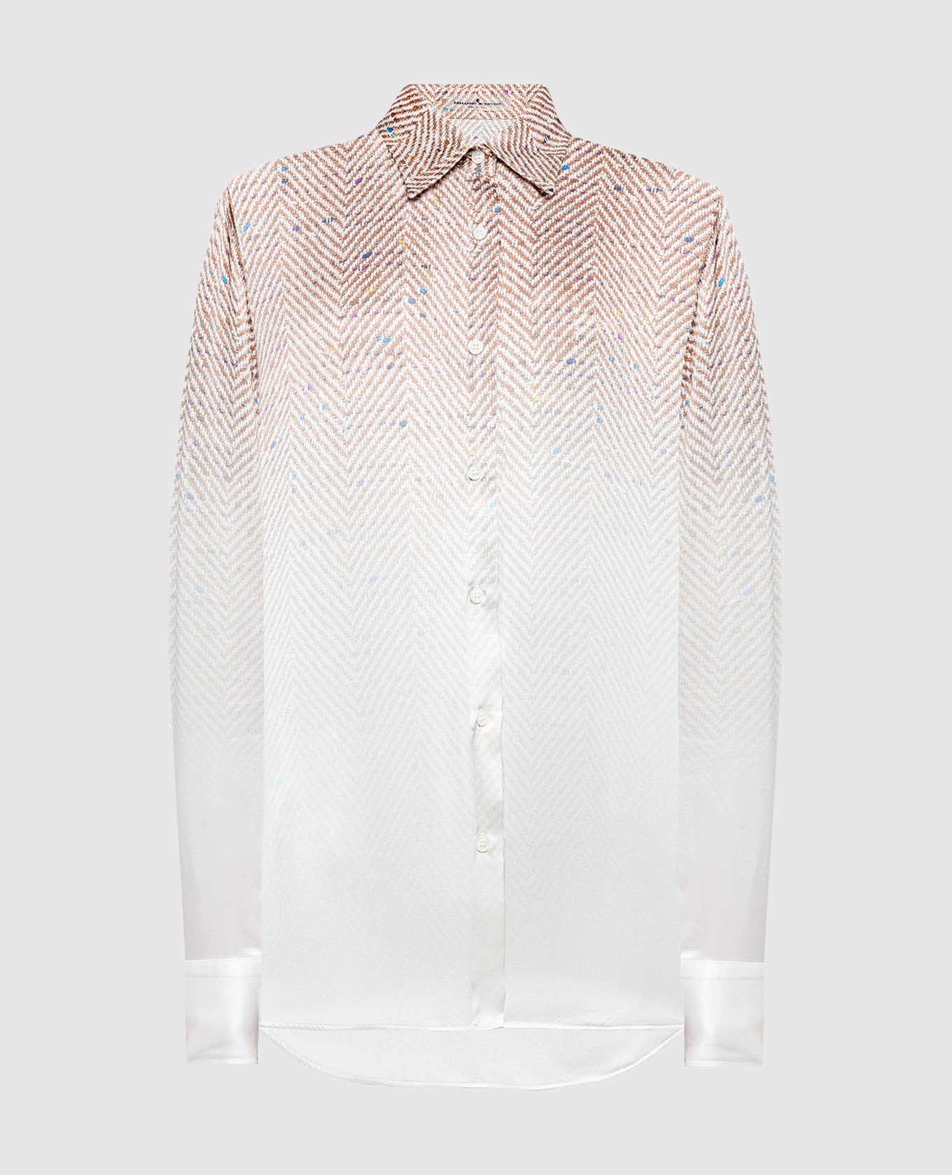

White blouse made of silk with a pattern Ermanno Scervino