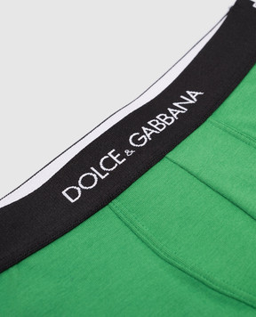 Dolce&Gabbana Green boxer briefs with a logo pattern L4J701G7OCT
