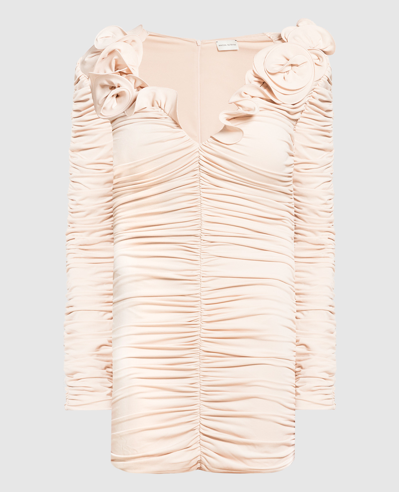 

Beige mini dress with drape Magda Butrym, Бежевый