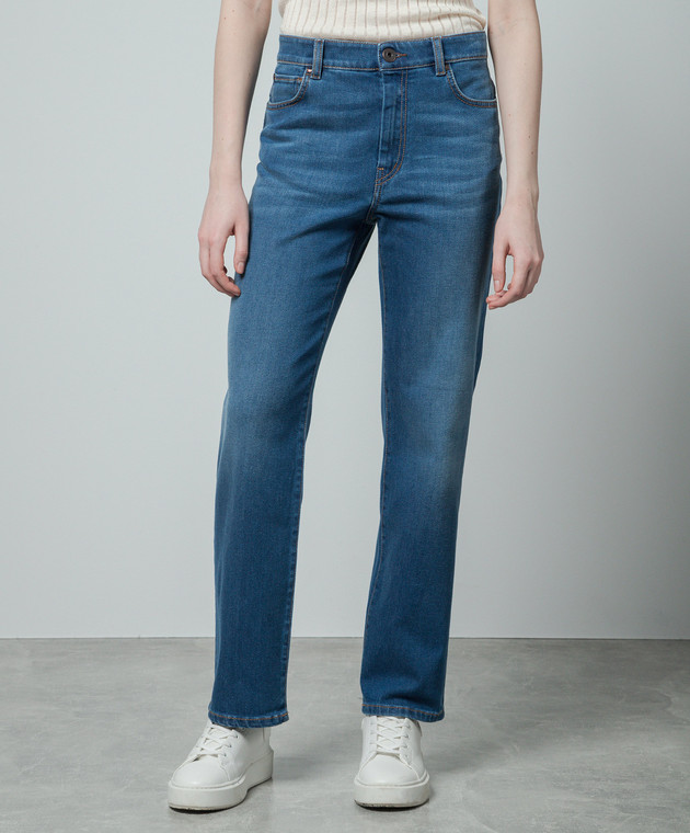 Max Mara Weekend - ORTISEI blue jeans with a distressed