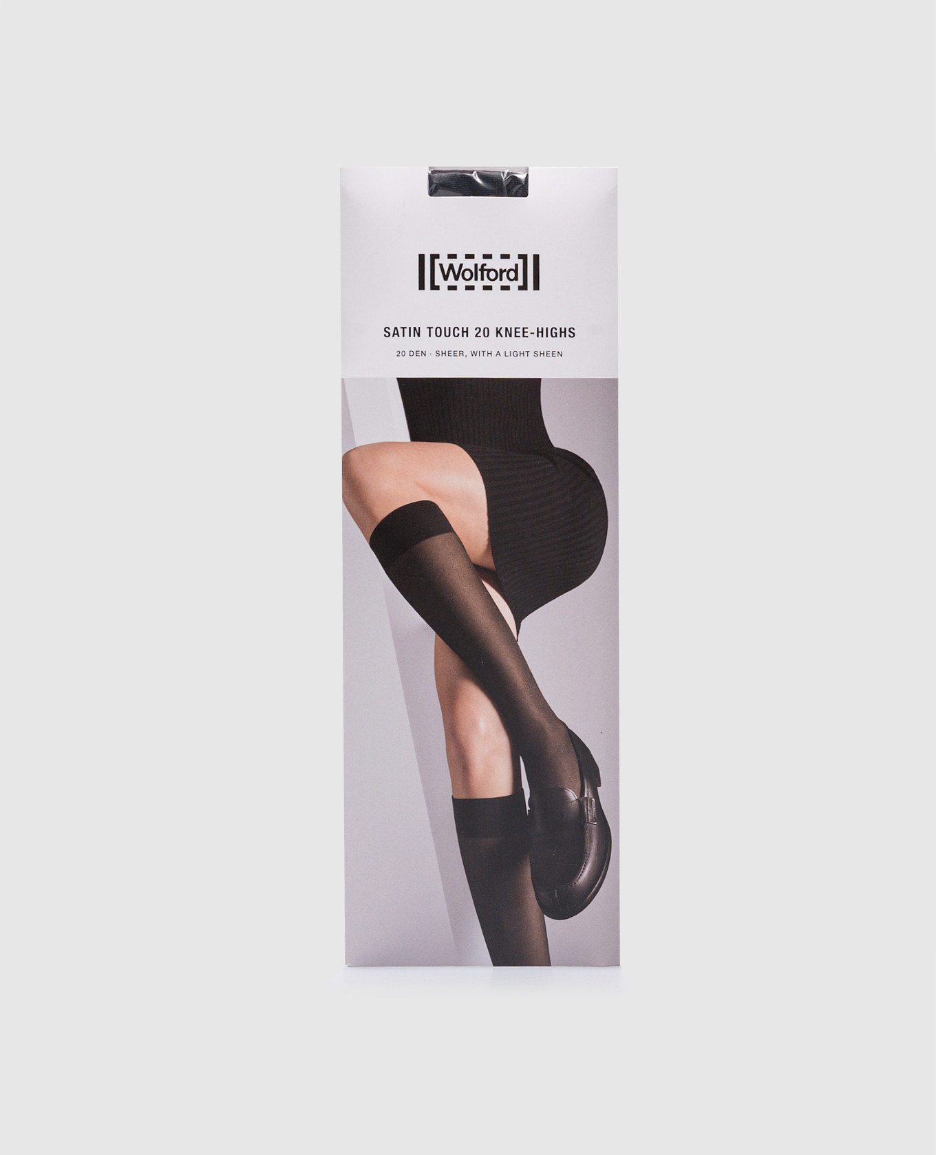 

Black knee highs Satin 20 den Light sheen Wolford