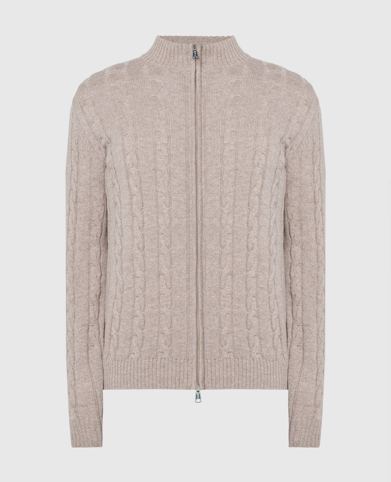 

Beige cashmere cardigan in a textured pattern Cashmere&Whiskey