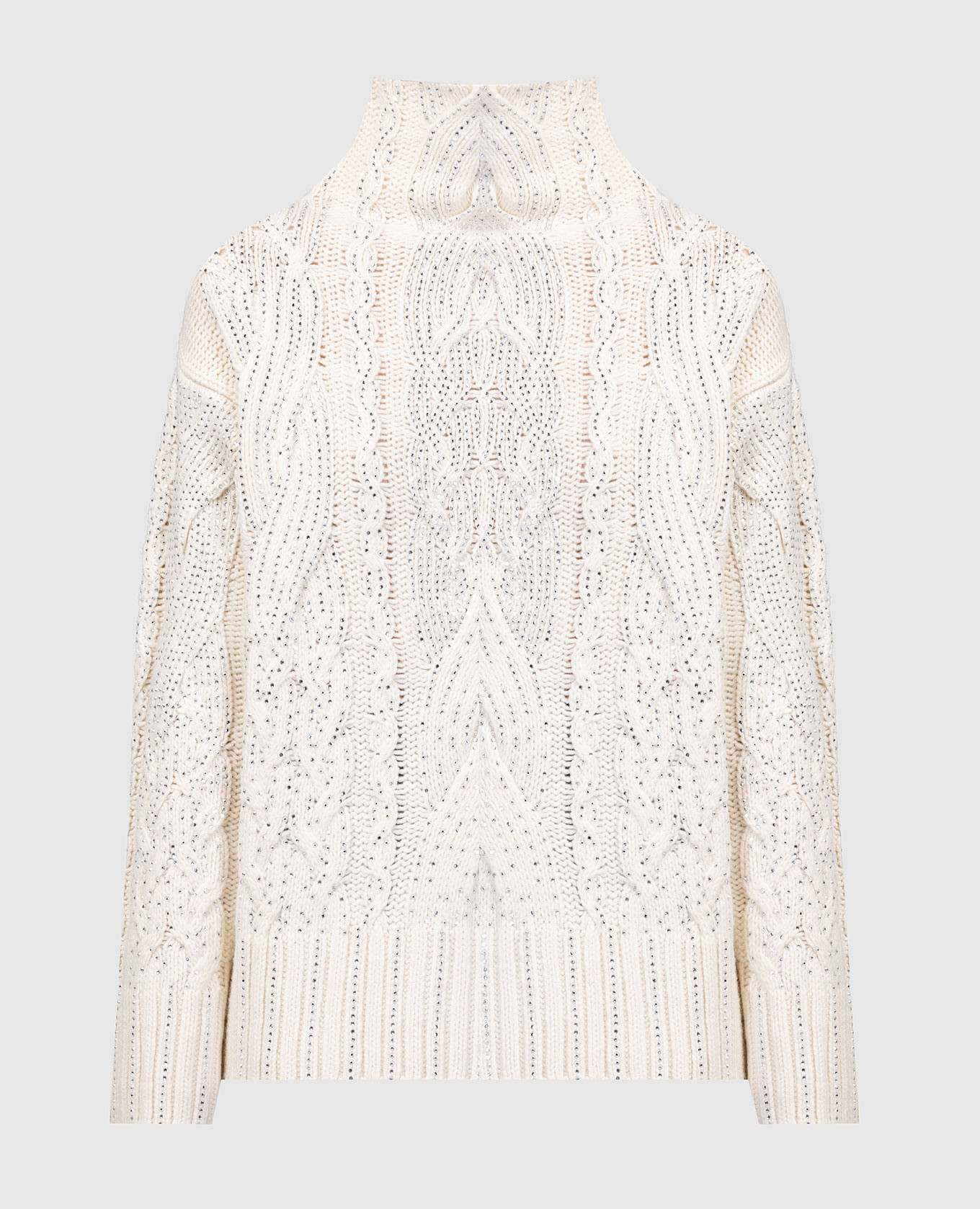 Ermanno Scervino - White sweater with textured pattern and