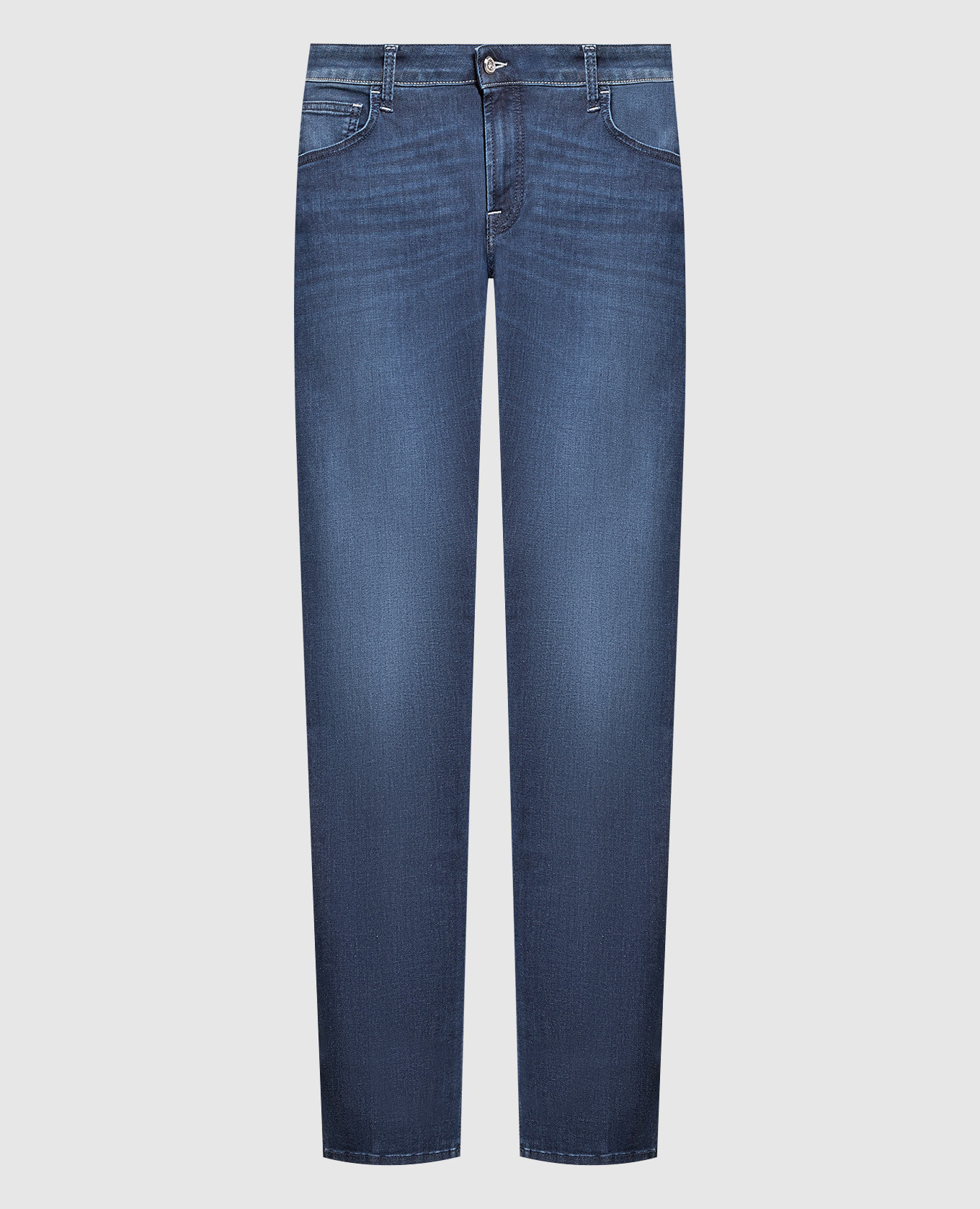 

Blue jeans with a distressed effect Stefano Ricci, Синий