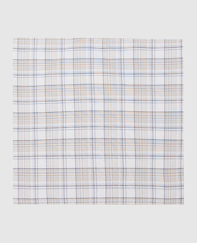 Stefano Ricci Children's gray checkered scarf YFZ25LJ1661