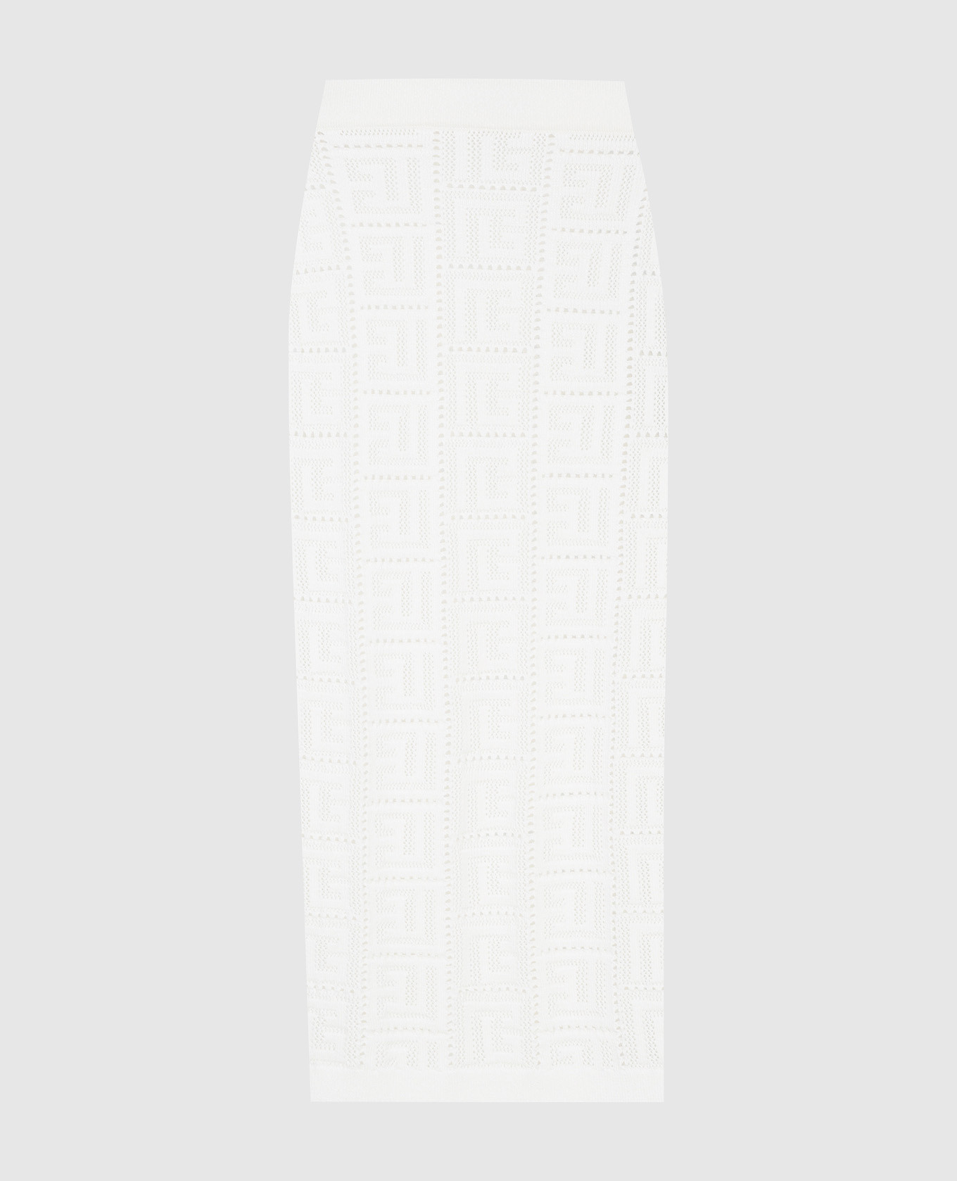 

Openwork midi skirt milky in a monogram pattern Balmain, Beige