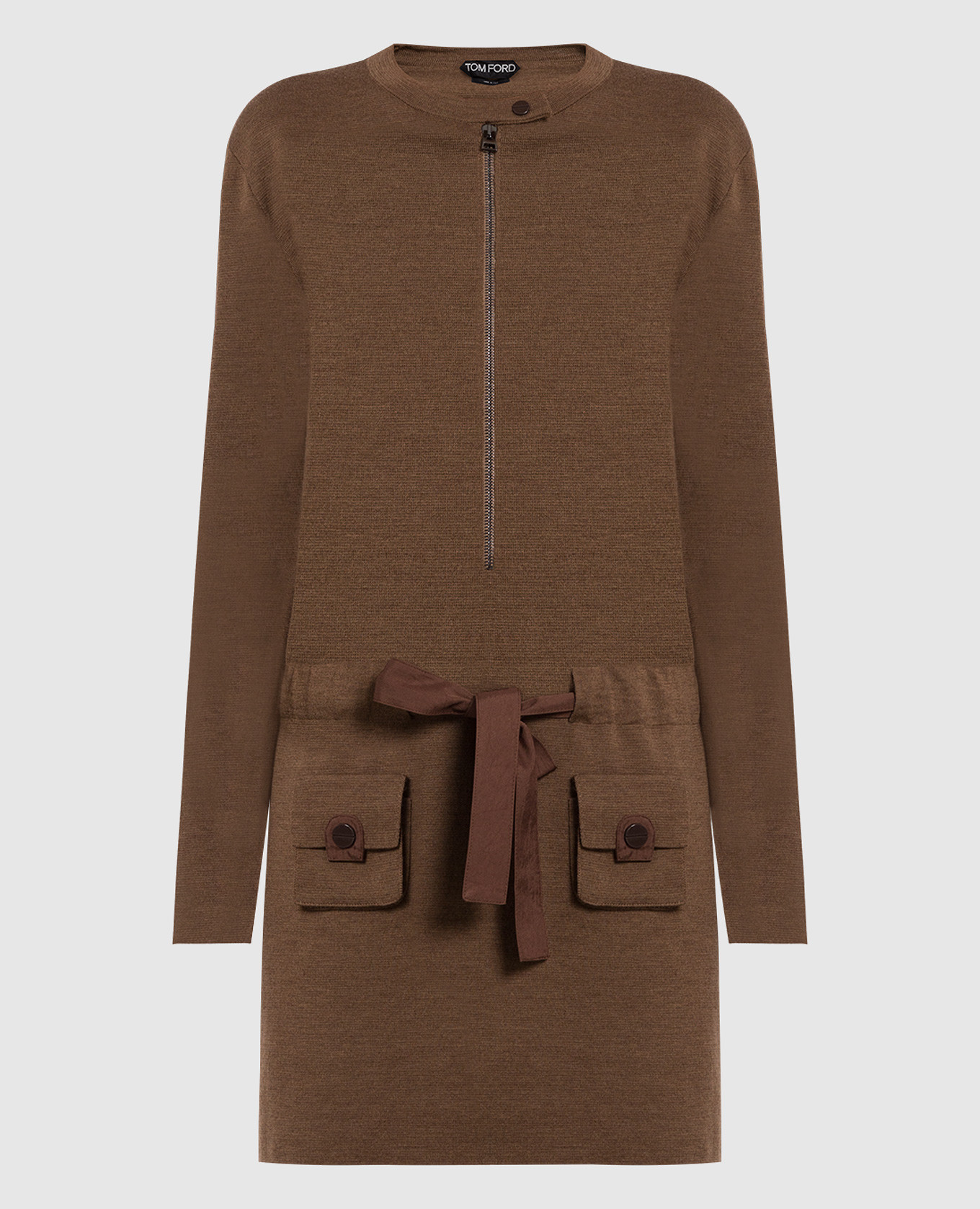 

Brown wool mini dress Tom Ford