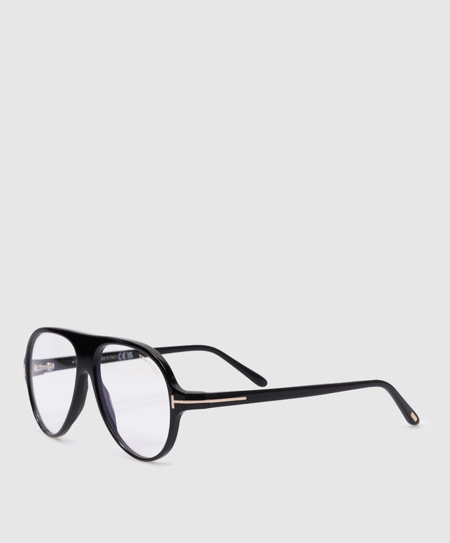メガネ Tom Ford Blue Light Blocking Glasses TF5012B 001 Tom Ford FT5012-B 001 Black / Blue Block 53mm Eyeglasses