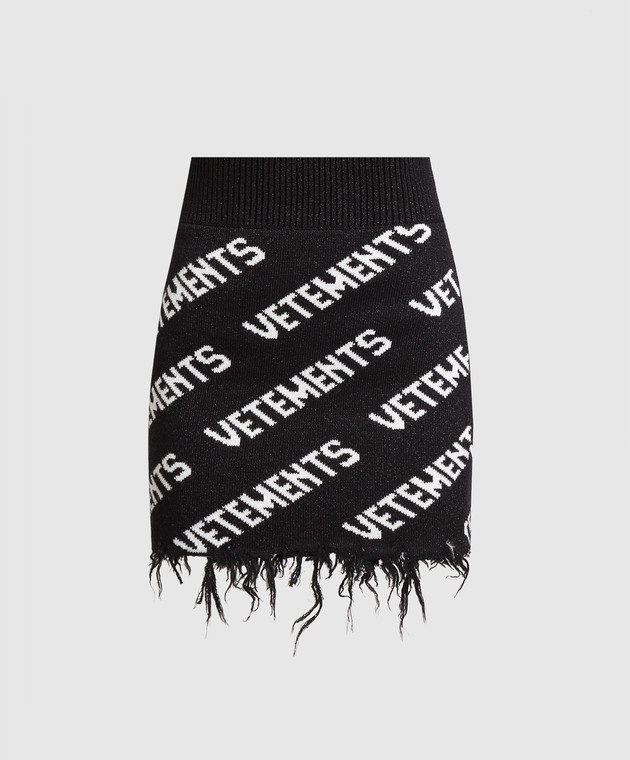 スカート VETEMENTS Woman Skirt Black UE54KN200B BLACK WHITE Vetementsアウトレット：スカート レディース - ブラック