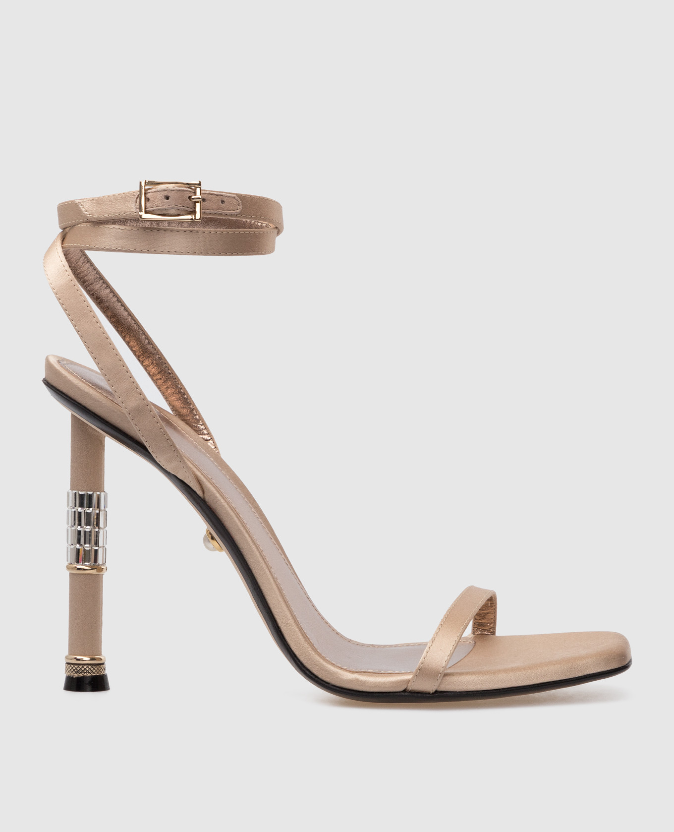 

Letizia Beige Silk Sandals Alevi Milano