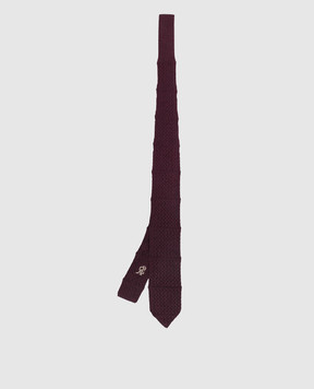 Stefano Ricci Children's burgundy cashmere tie YCRMTSR2600