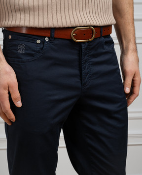 Brunello Cucinelli Brown leather belt MAULE333
