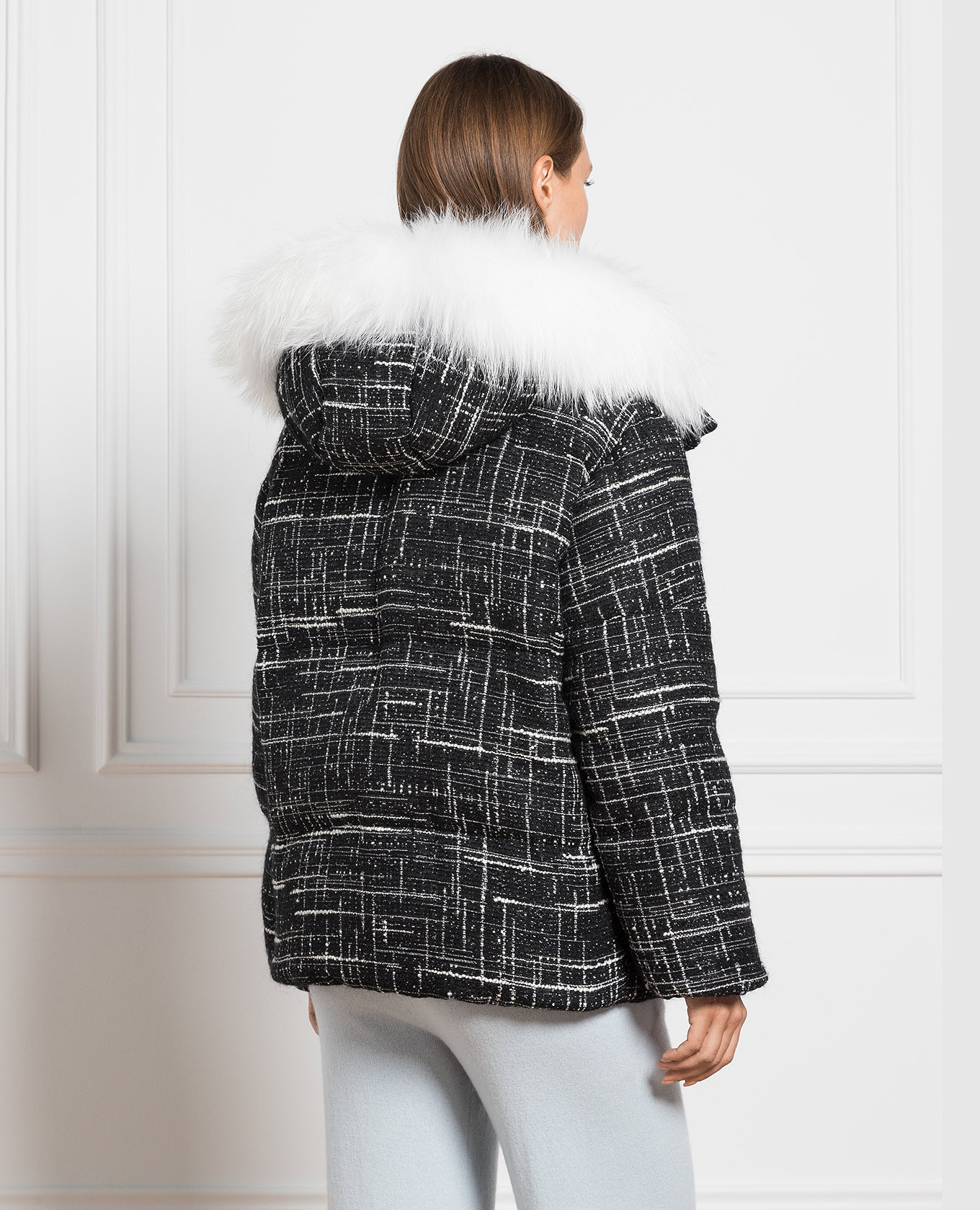 

Black down jacket with lurex and sequins Rindi