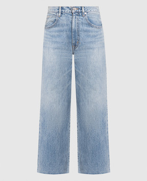 SLVRLAKE Grace Crop Distressed Blue Jeans AW21GRCC707SCROS