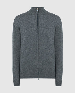 Cashmere&Whiskey Gray cashmere cardigan 356N
