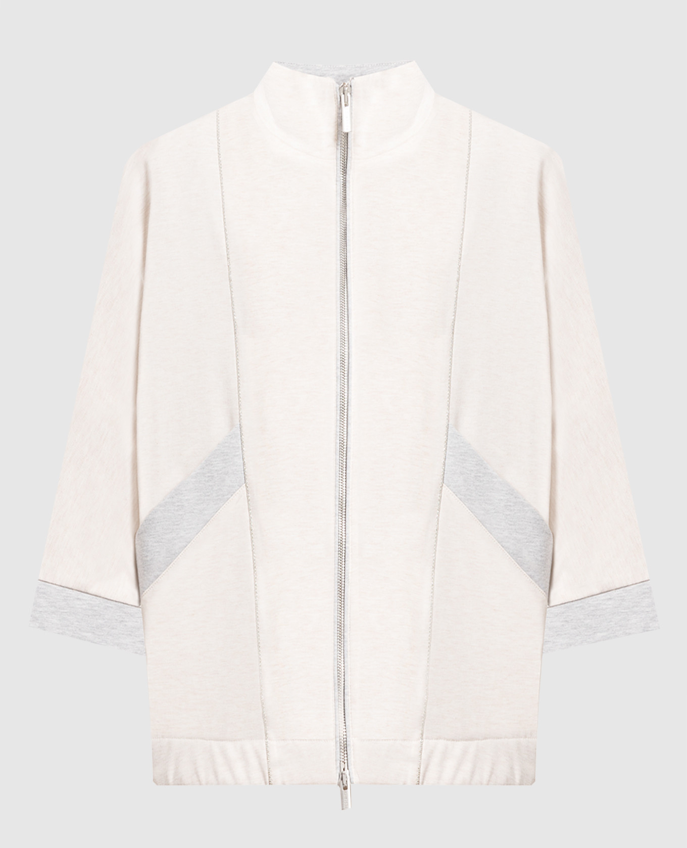 Beige sports jacket with monil chain peserico