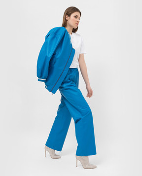 Simonetta Ravizza Blue leather pants S02PS18L1