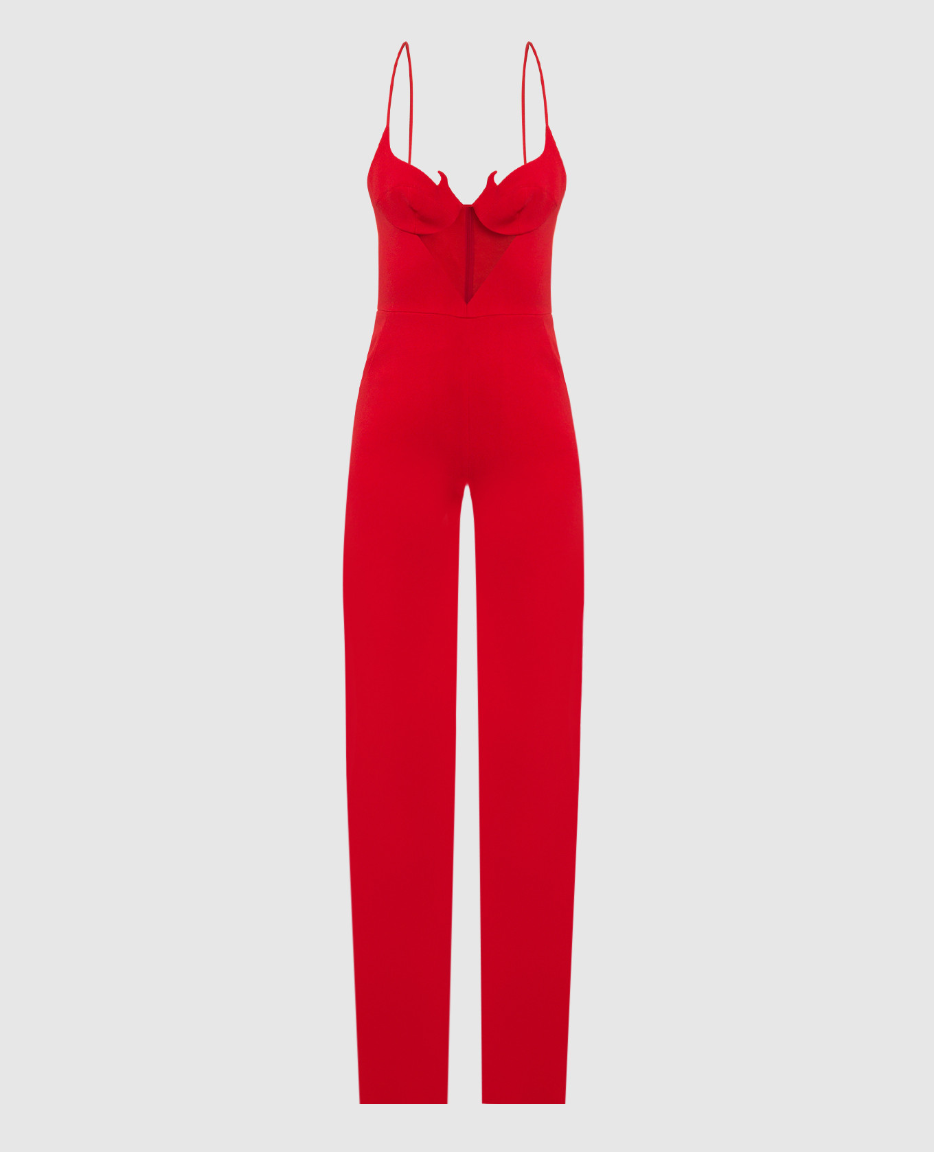 

Red jumpsuit with crystals David Koma