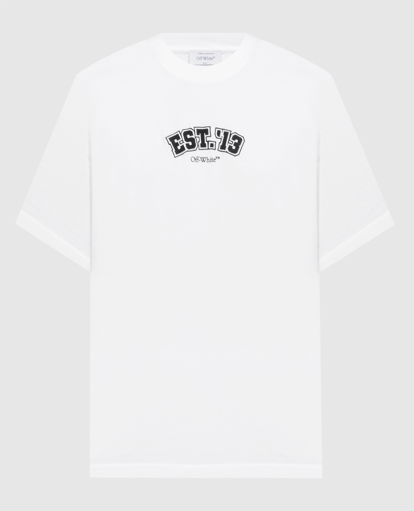Off-White - Logic white t-shirt with embroidery and print