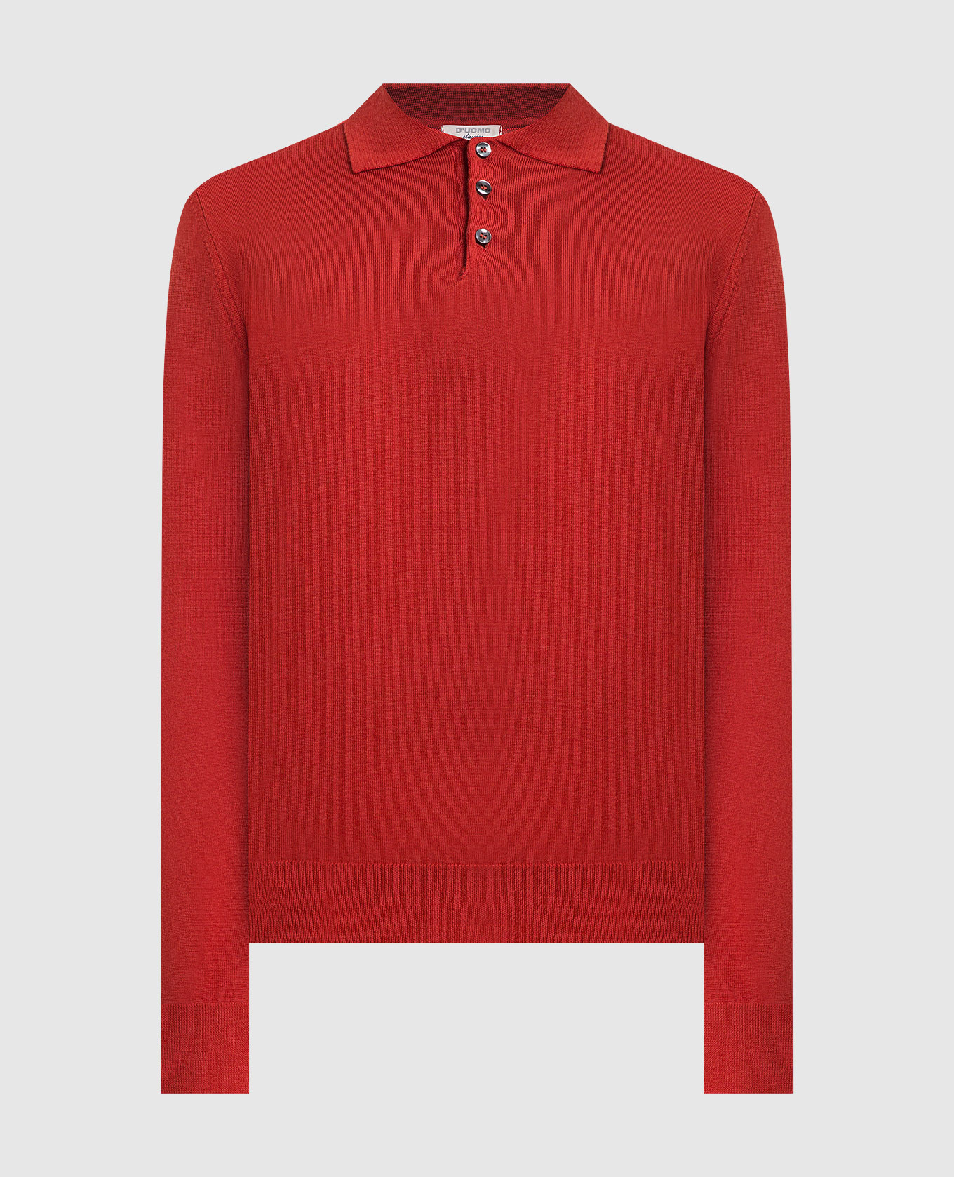 

Red merino wool polo shirt D'Uomo Milano