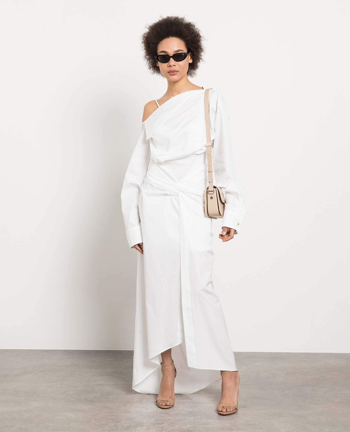 

White dress-shirt of asymmetric cut Off-White