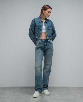 Heron Preston Blue jeans with a distressed effect HWYB006F23DEN001