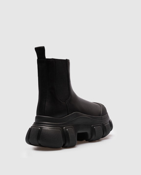 Alexander Wang Black leather Chelsea boots with logo 30323B057