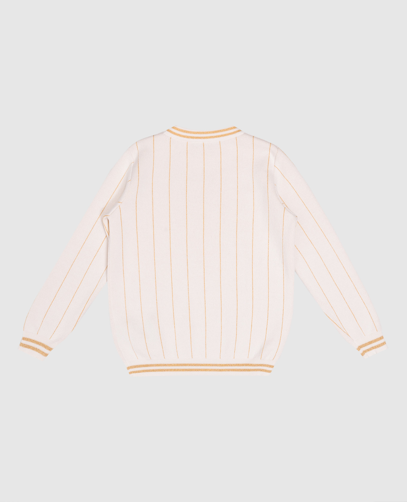 

Children's beige striped sweater with logo Balmain