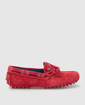 Stefano Ricci Children's red suede moccasins YRU02G836SD