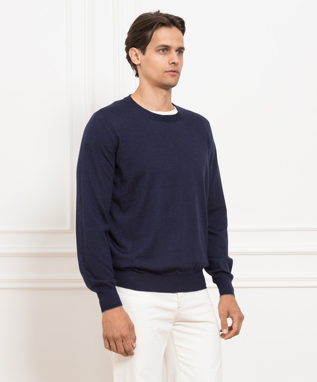 Pull Col Roulé Brunello Cucinelli - Laine Et Cachemire - Taille M/42EU - Neuf Avec étiquettes - Rayures Camel/blanc/gris