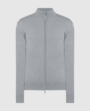 Cashmere&Whiskey Gray merino wool cardigan 97396