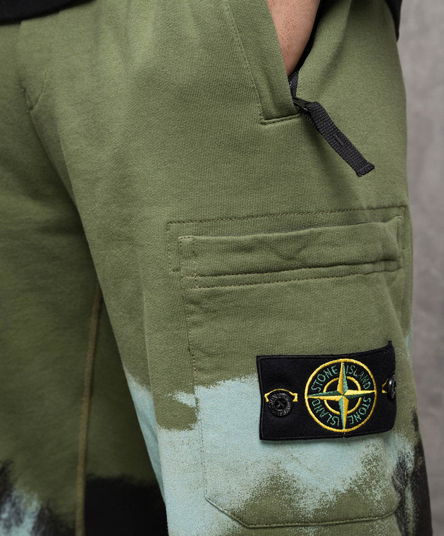 Green stone island joggers online