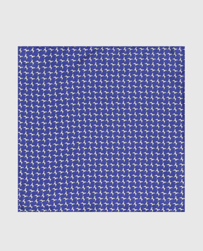 Stefano Ricci Children's blue silk set of patterned tie and shawl YDHNG300